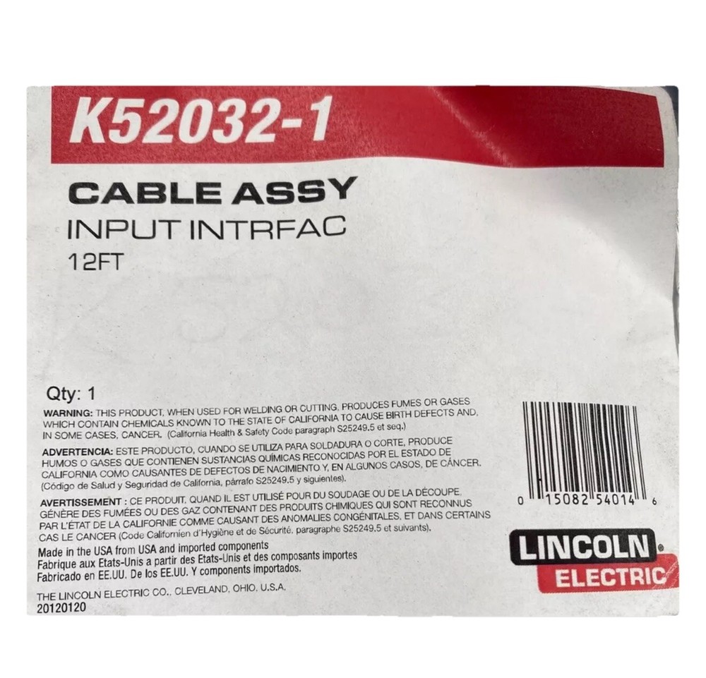 LINCOLN ELECTRIC K52032-1 CABLE ASSEMBLY INTRFC INPUT - 12 FT