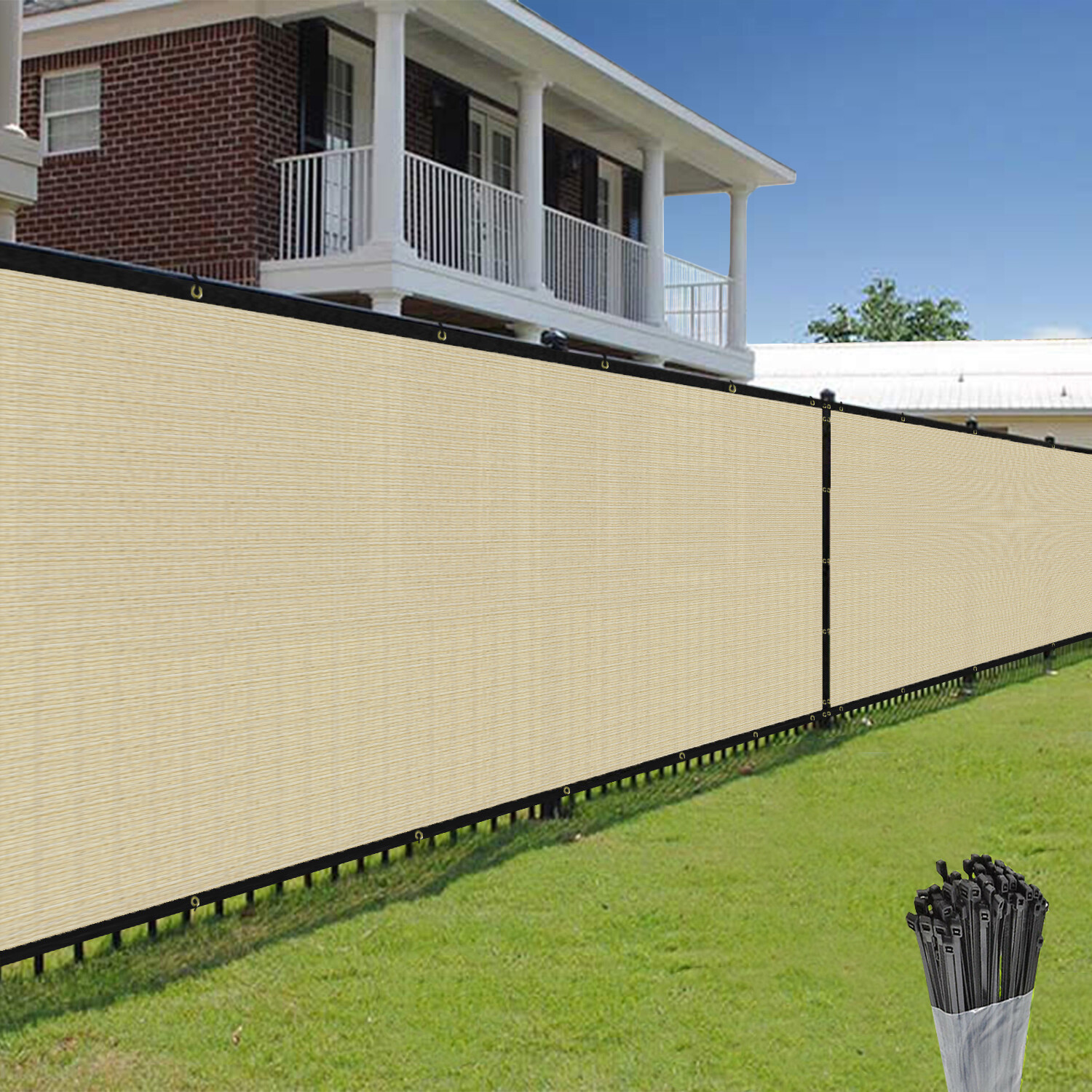 4' 5' 6'x50' Privacy Fence Screen Windscreen Mesh Fabric Shade Cover Tarp Garden