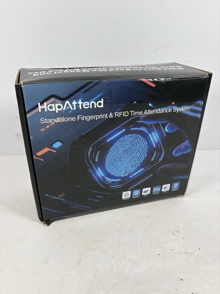 HapAttend Fingerprint RFID Time Clock Attendance System PIN USB Standalone