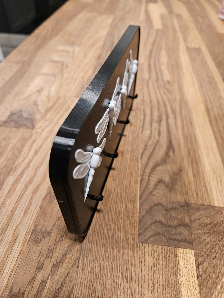 Wall Mount Key Holder With Dragonflies
