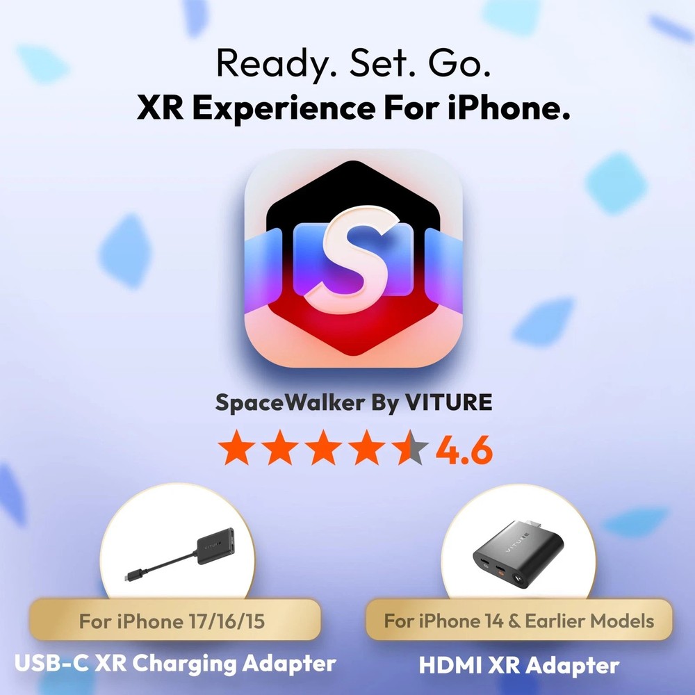 VITURE USB- C XR Charging Adapter for USB-C iPhone, Enabling Multi-Screen