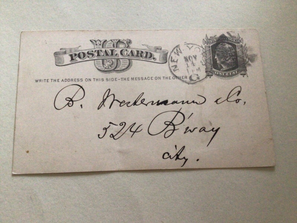 U. S. Editorial office 1876 postcard A14557