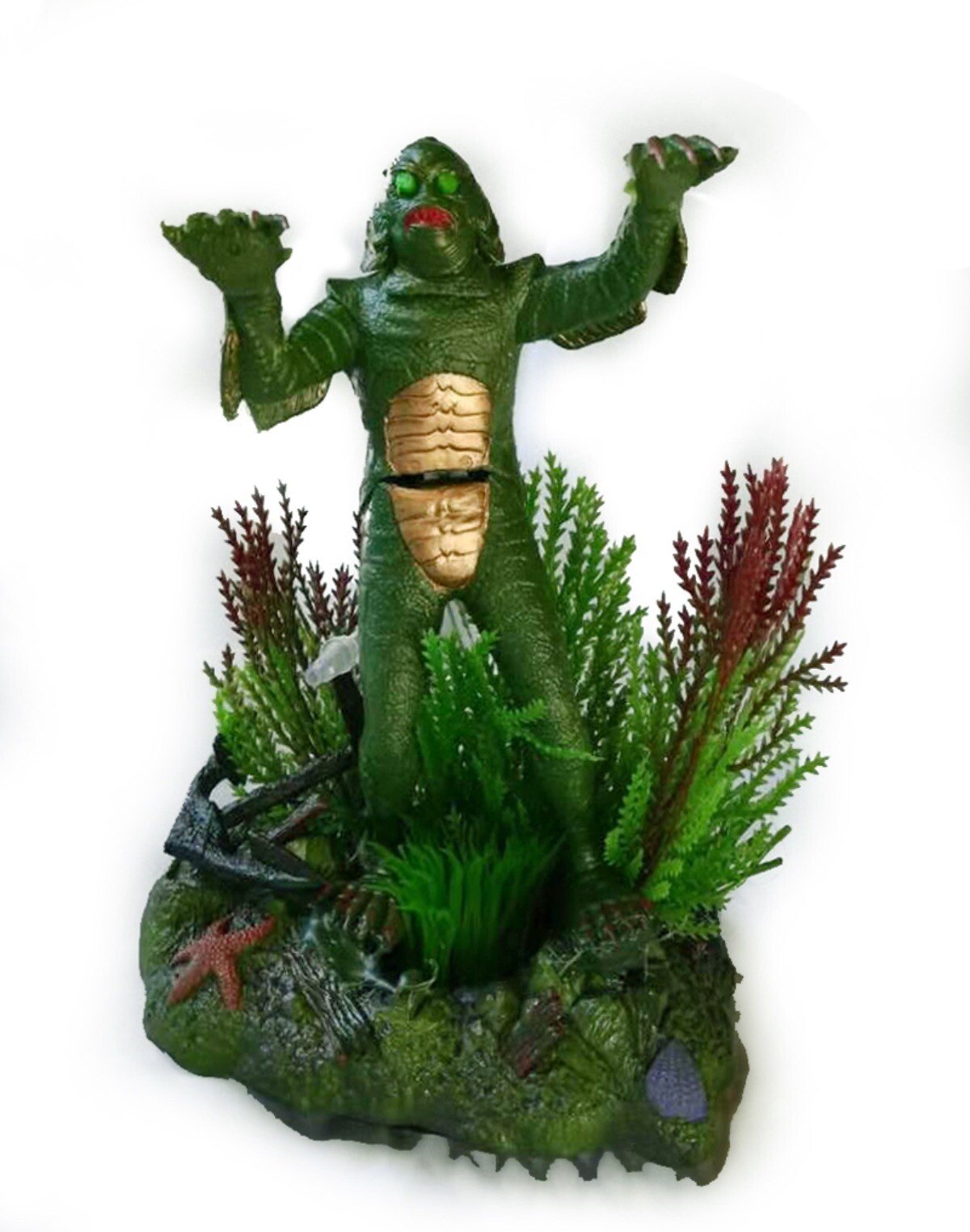 7" The Creature From Black Lagoon Sea Monster Aquarium Fish Tank Ornament 18cm
