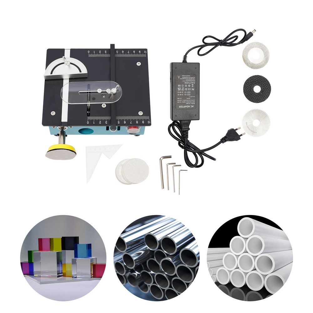 Mini Table Saw Adjustable Small Table Saw Adjustable Mini Table Saw with 4 Blade