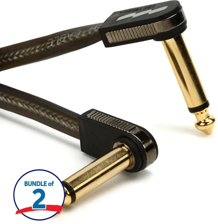 EBS HP-18 High Performance Flat Patch Cable - 7.09 inch Angle-Angle (2-pack)