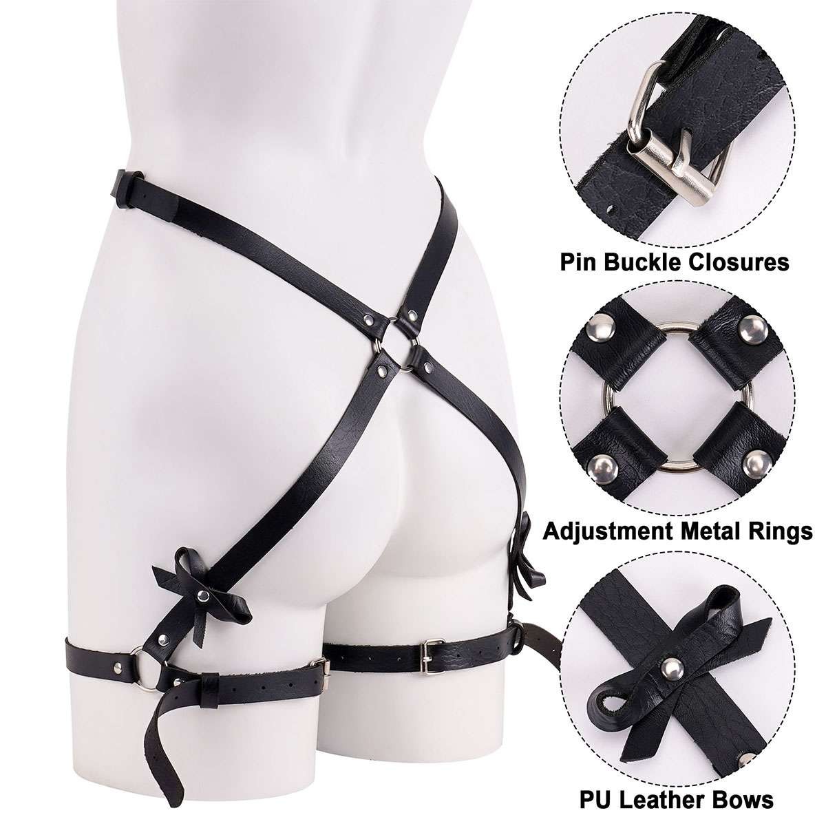 Sexy Women Leather Garter Body Harness Belt Strap Waist Leg Thigh Suspenders NEW