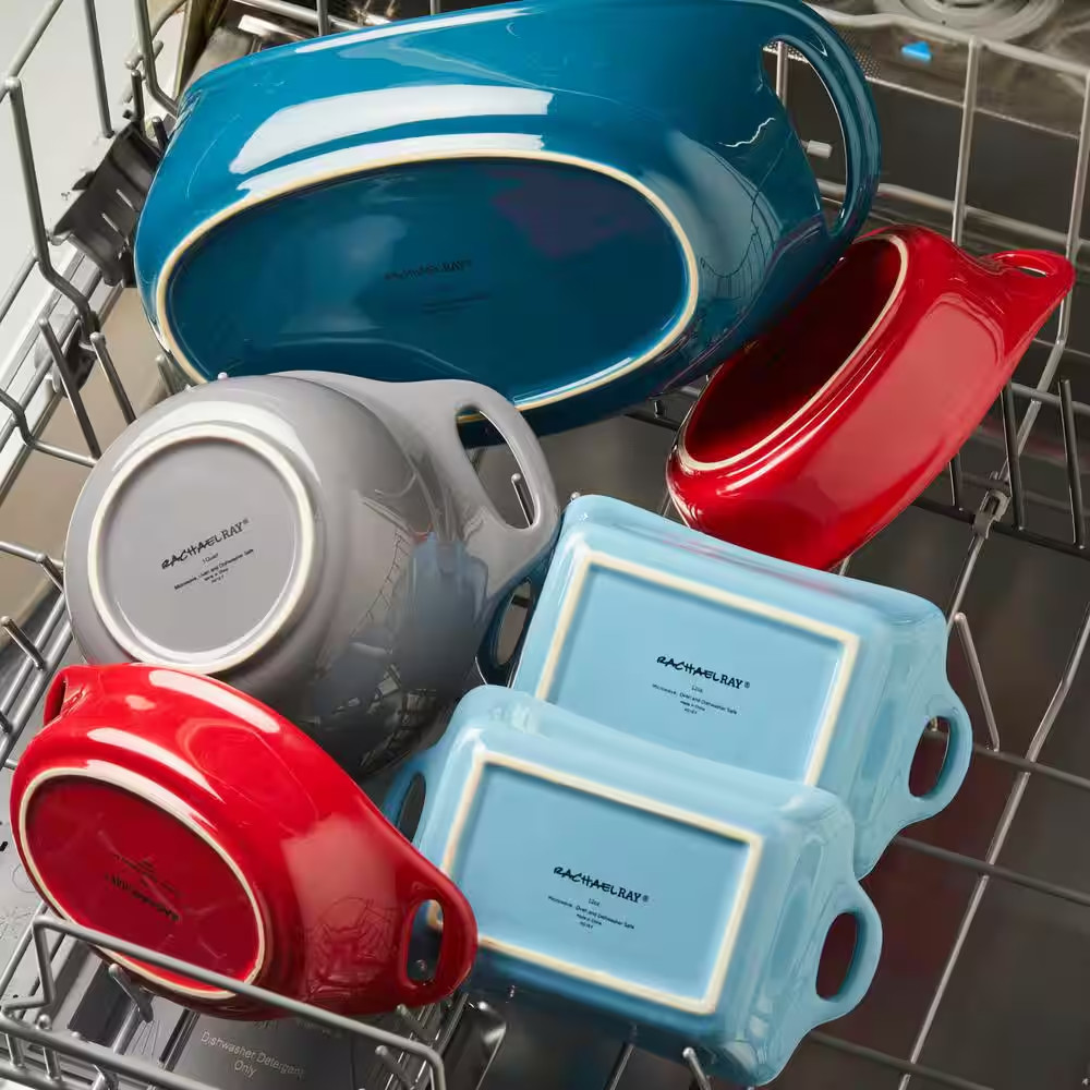 4-Piece Red Ceramics Bakeware Set