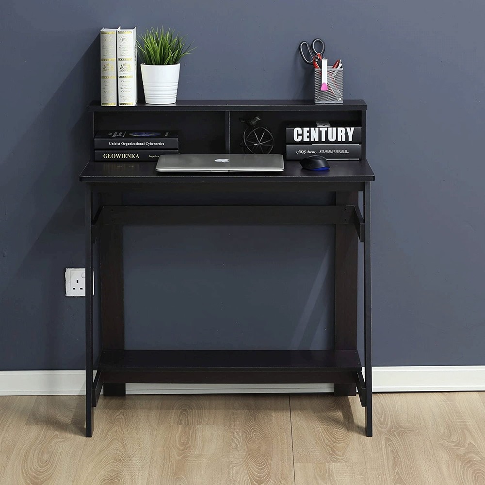 Columbia Walnut A Frame Computer Desk Simplistic Style W Easy Assembly & Modern