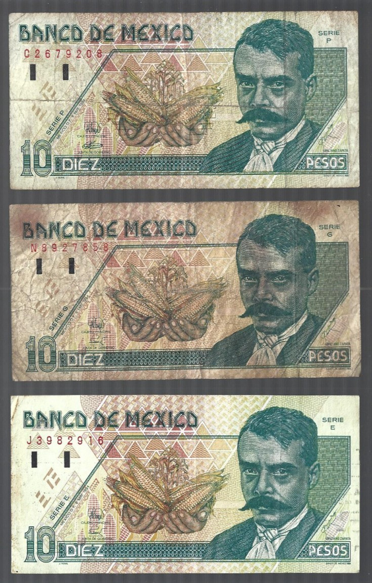 Mexico 💥🎯1994 Banco De Mexico ... 1x 10 pesos ... ONE NOTE 💥 lot #5172
