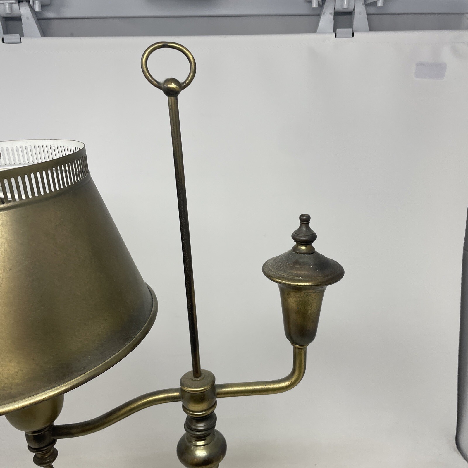 Vintage Mid-Century Modern Metal Student Table Desk Lamp Hollywood Regency