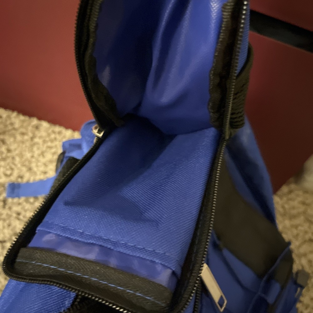 AdventuRidge Backpack Blue Pockets Slots Study School Work Standard Size Used