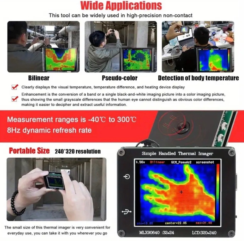 2-inch Compact Small Digital Infrared Thermal Temperature Viewer Camera