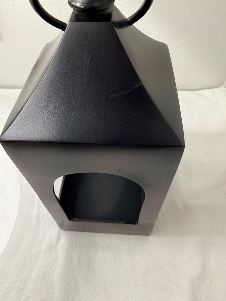 Caleb Black Metal Lantern 15” Pottery Barn