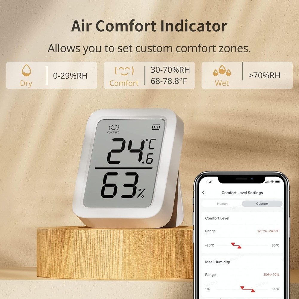 SwitchBot Thermometer Hygrometer, Meter Plus 1 pack, white