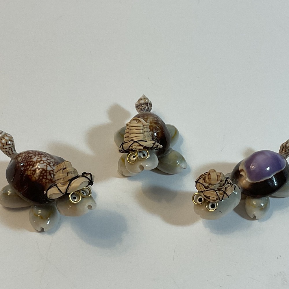 3 Turtle Figurine Figures Knick Knacks Miniature Statue Decor Shells