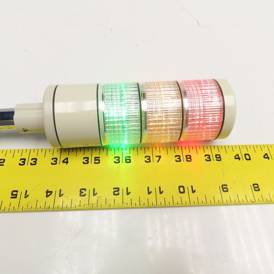 Patlite HSST-312-RYG 120V Red Green Yellow Selectable Andon Light Stack