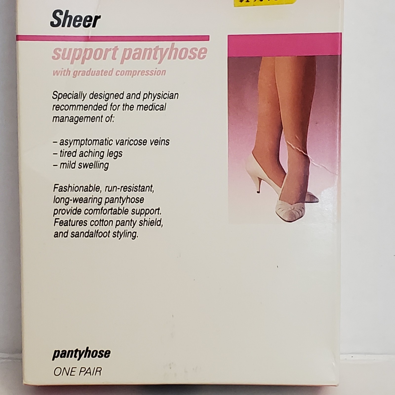 JOBST Vintage Graduated Compression Sheer Support Pantyhose SZ F Suntan 119-190