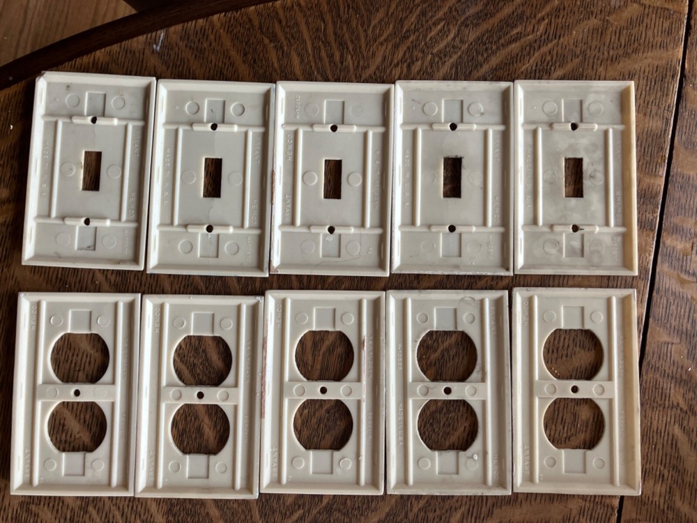 Vintage Bryant Light Switch Covers 1950