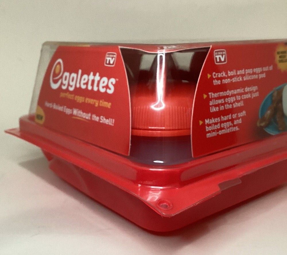 EGGLETTES Hard Boiled Egg Maker, 4 count New in Container