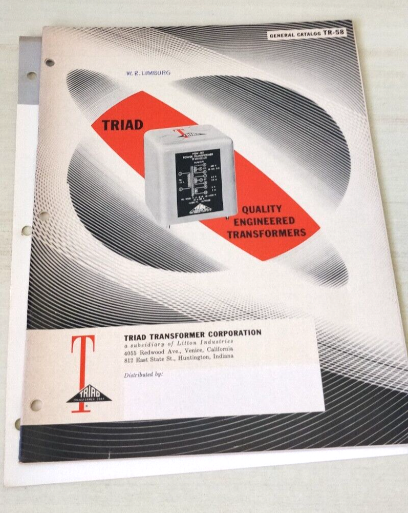1958 Triad - Catalog - Transformers + More + Tv Components