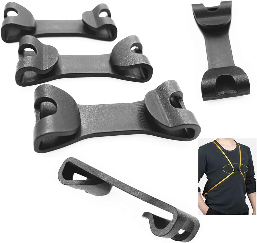 5 Pack Drawstring Backpack Chest Clip Sternum Strap Buckle Quick Release Mount H