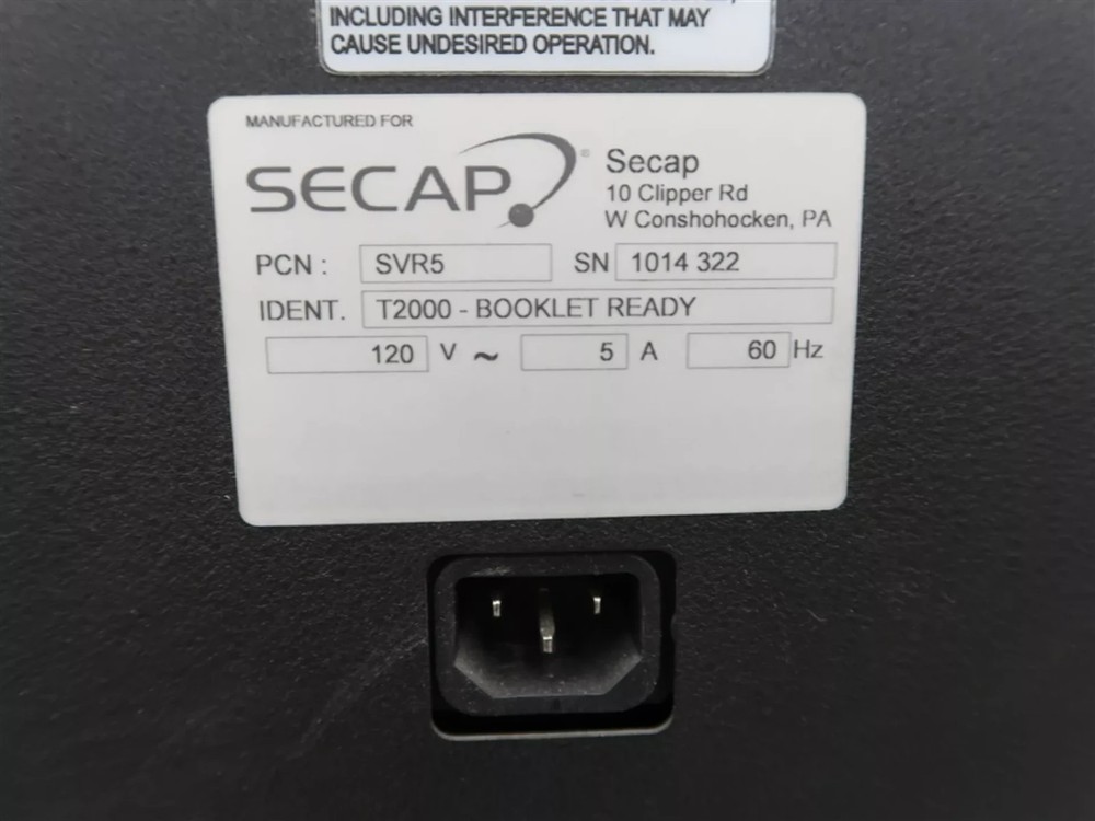 Secap T2000 Tabber (Ameritek, Videojet)