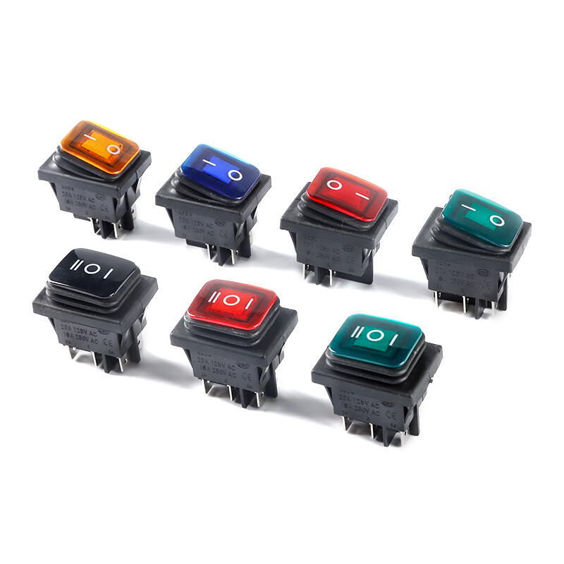 Rectangular Rocker Switch 4/6 Pin 2/3 Position LED Illuminated ON OFF KCD4