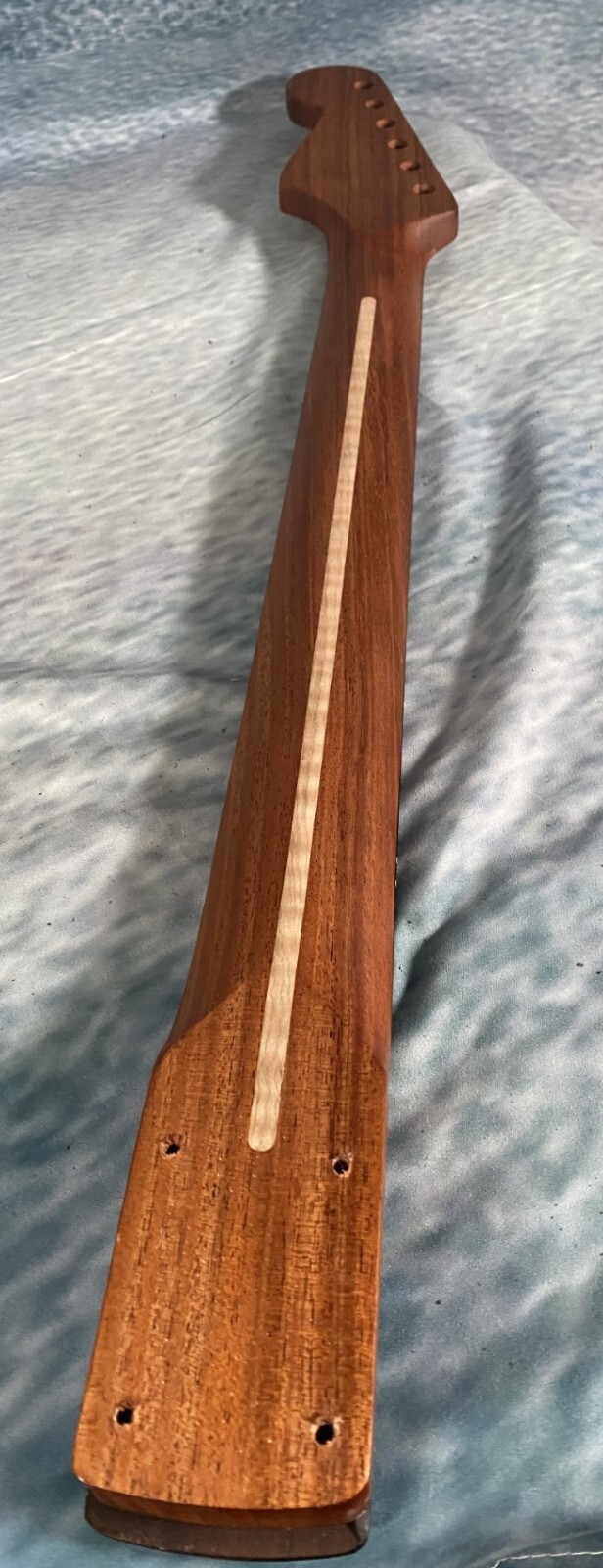 Roasted Mahogany Strat Neck Rosewood Slab Stainless Steel Rolled Frets Bone Nut