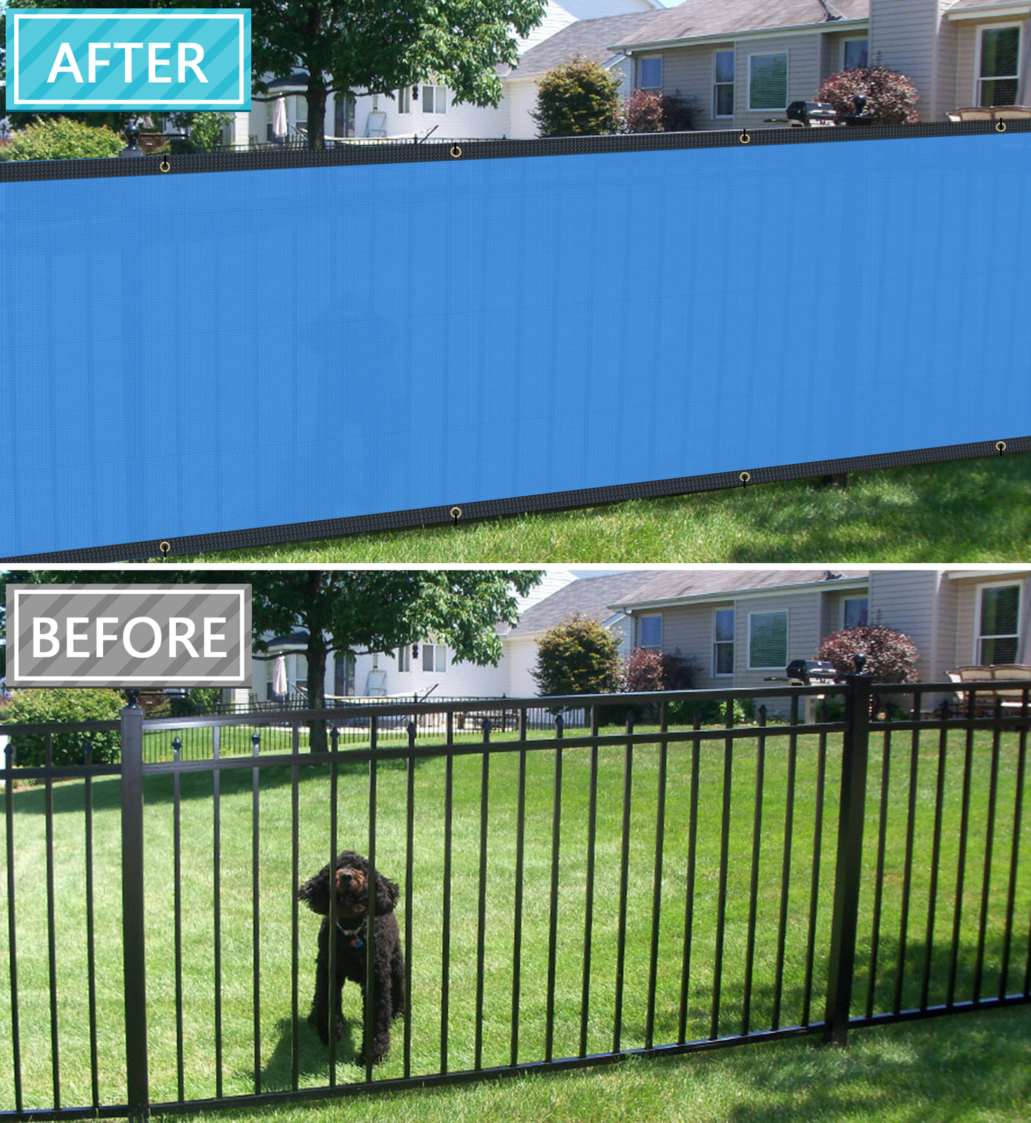 4' 5' 6' 8' Privacy Fence Screen Garden Windscreen Heavy Duty Shade Cover Blue