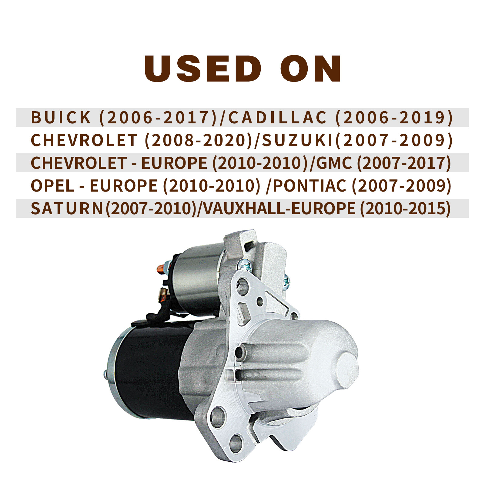 New Starter for Gmc Acadia Buick Enclave LaCrosse Chevy Impala Traverse Equinox