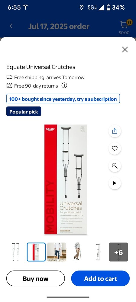 Equate Universal Crutches