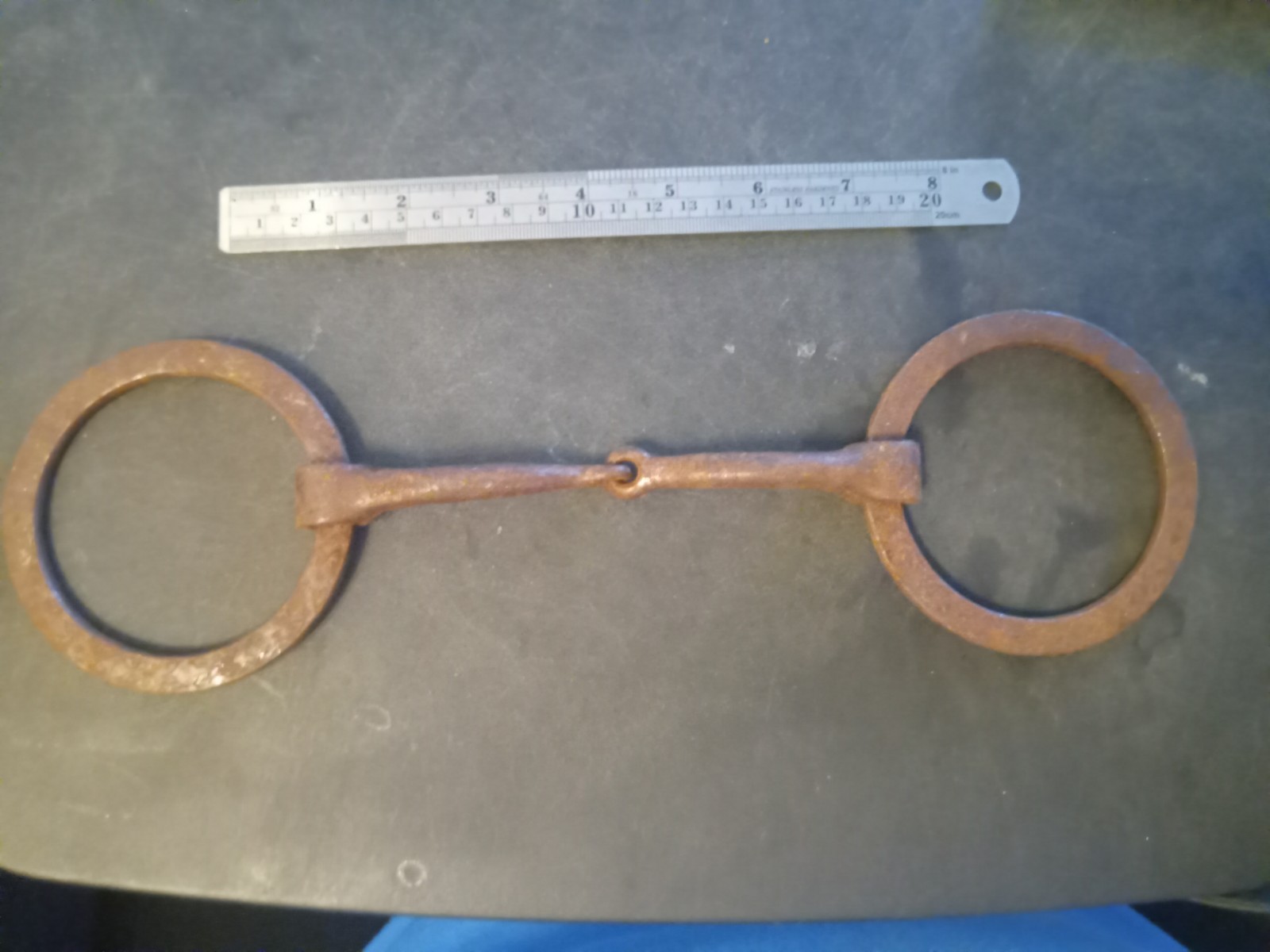 loose ring snaffle bit 5  in  copper inlaid mouth  sweet iron