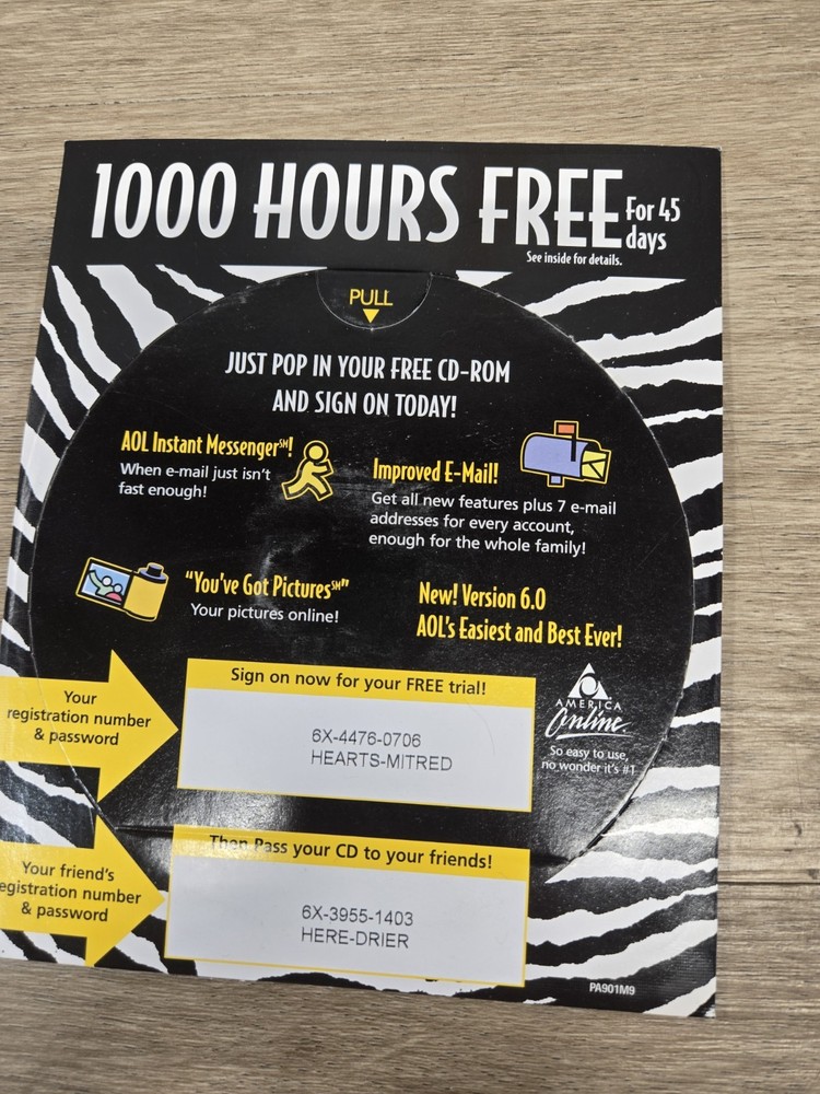 AOL Sigb Up Disc 6.0 Sealed CD