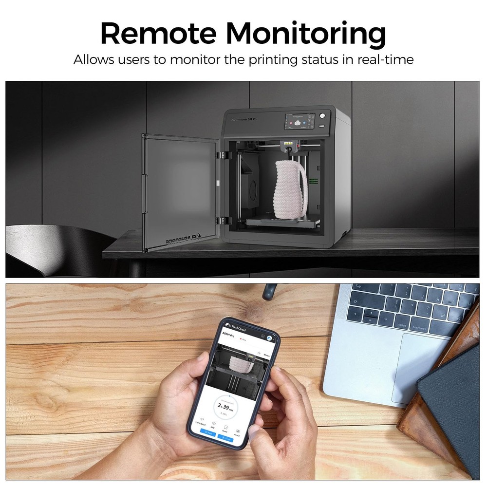 Official Original FLASHFORGE Camera Smart Kit, 3D Printer compact, Black