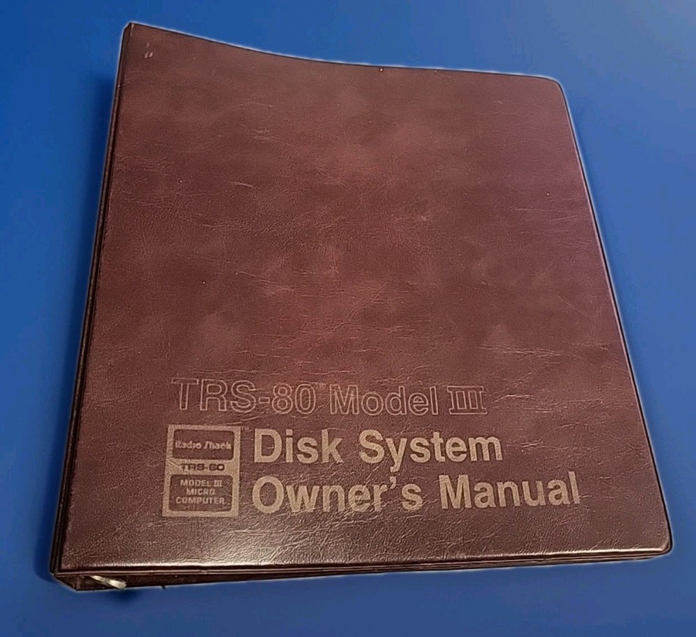 Radio Shack TRS-80 Model III 1st Computer Disk Operation System Owners Manual