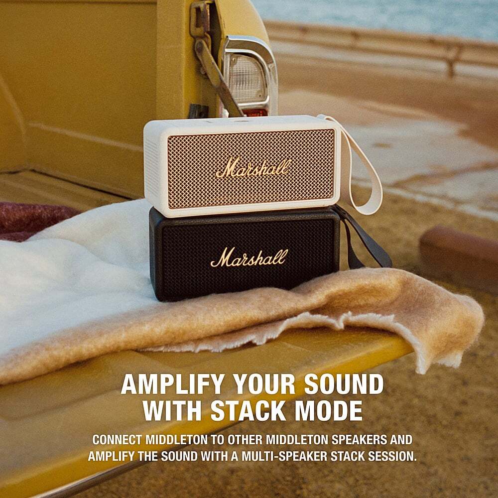 Marshall - Middleton Portable Bluetooth Speaker - Black/Brass