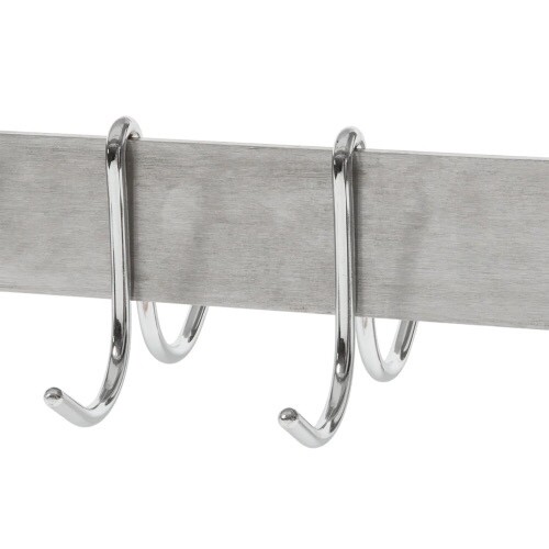 12" x 36" Stainless Steel Wall Pot Pan Rack Shelf 18 Hook Commercial Kitchen NSF