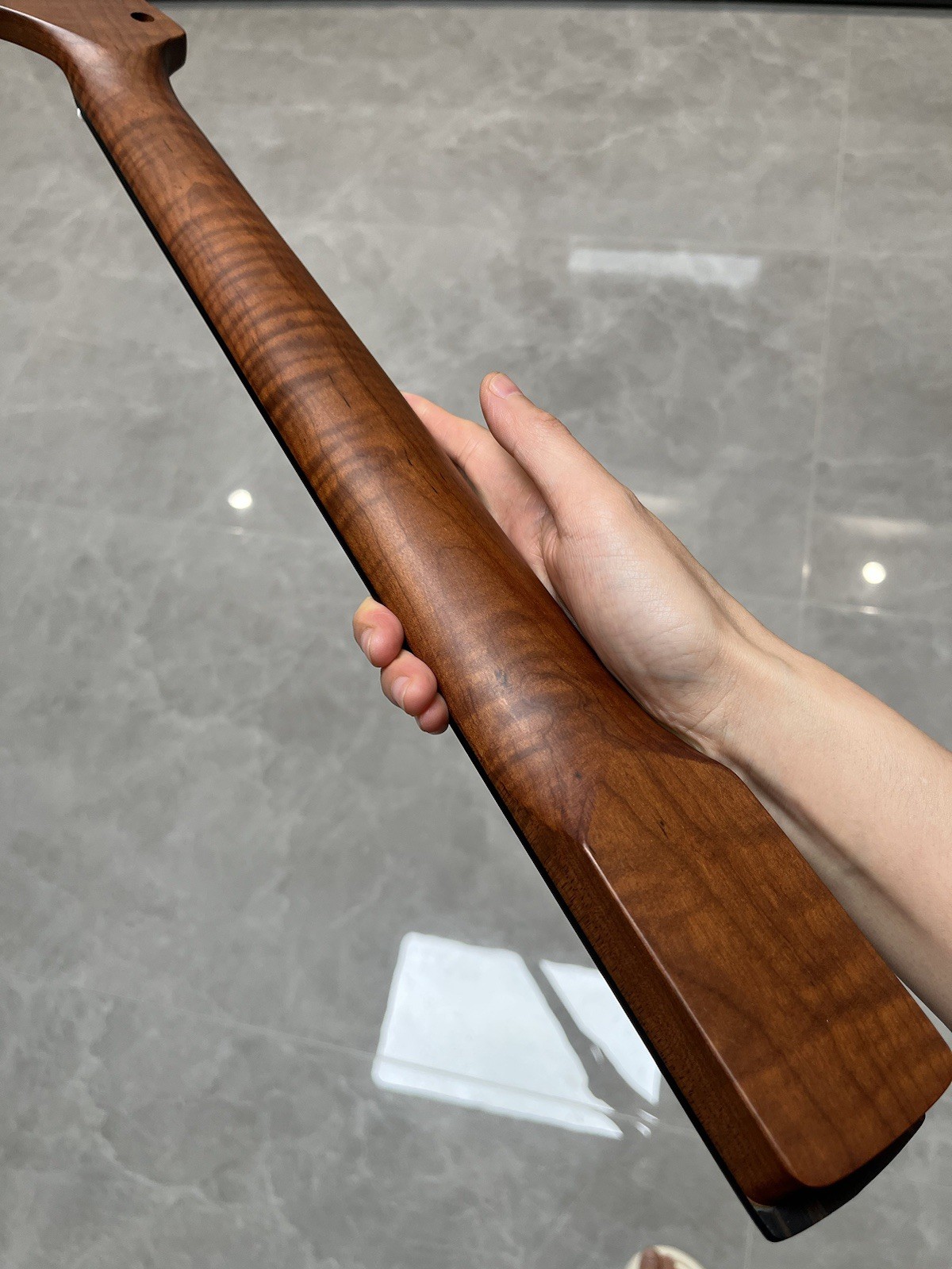 NEW Stainless Jumbo Frets Ebony 22frets Roasted Flame Maple electric guitar neck