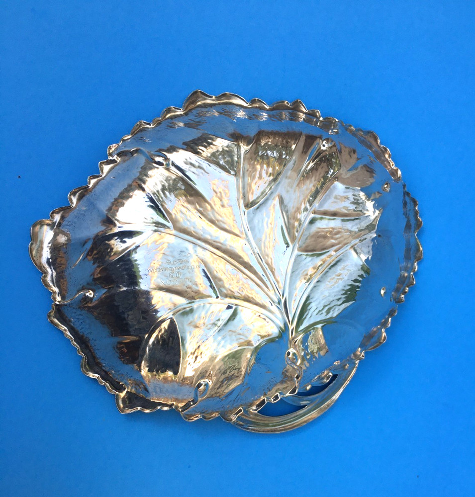 Leaf-Shape Nut Candy Dish By Wilcox International Silver