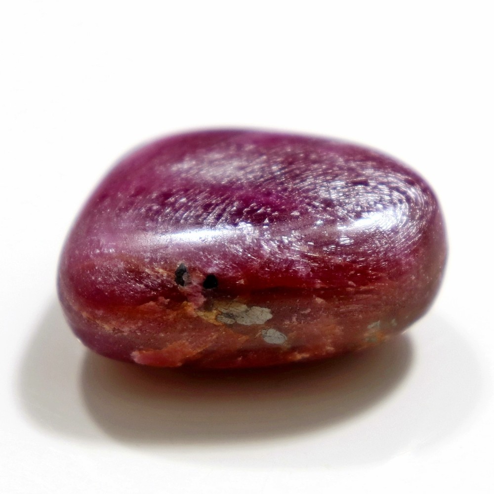 Tumbled Stone: Ruby, Red Corundum from India, Fluorescent (RUB52)
