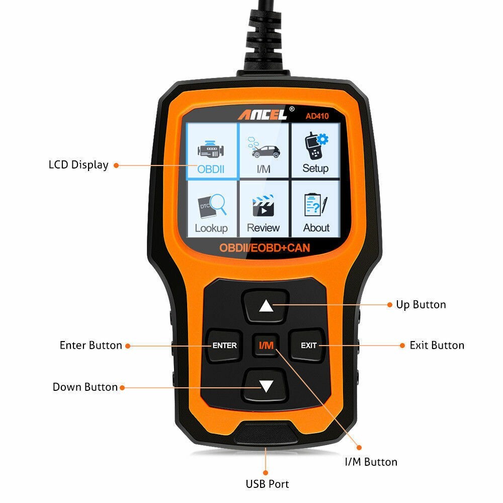 Porsche Cayenne OBD2 OBDII Diagnostic Tool Erase Fault Code Reader Scanner AD410