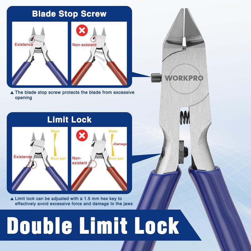WORKPRO 4.7" Model Nippers Tool Ultra-thin Single Blade Nipper for Plastic Model