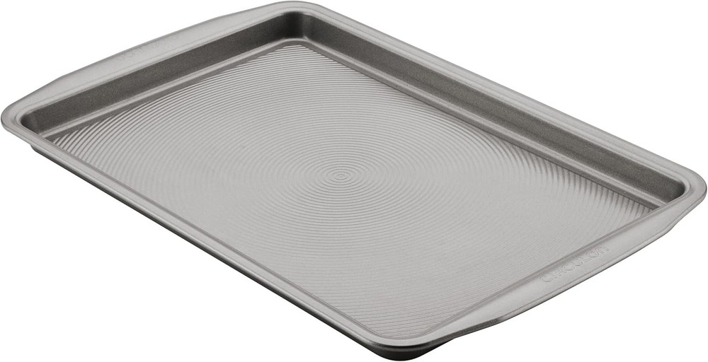 Bakeware Nonstick Cookie Pan Set Cookie Sheets Baking 2-Piece Gray