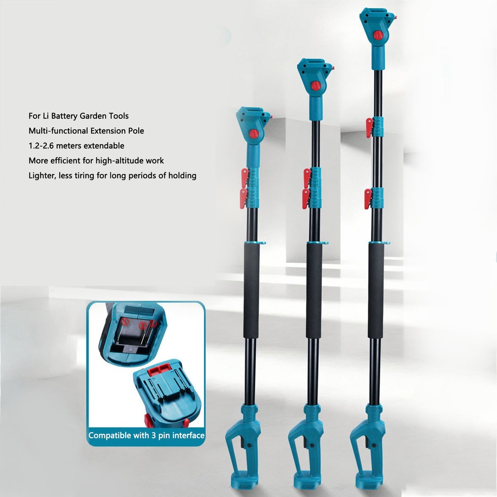 Adjustable Electric Pruning Shears Extension Pole For High Branches