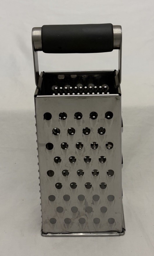 Multi-Purpose Stainless Steel Box Grater W/Rubber Handle 4 Sided Kitchen EUC