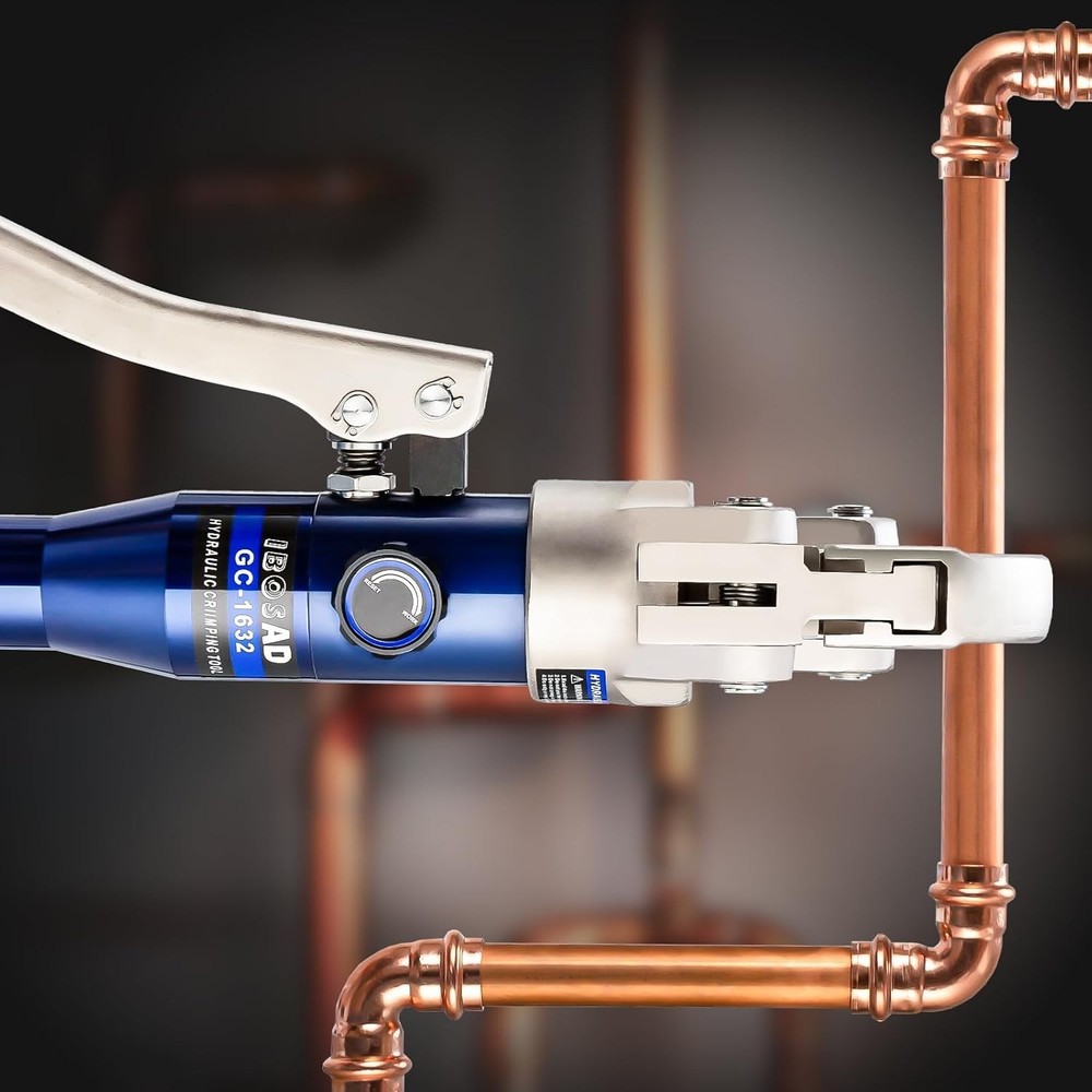 Portable Copper Pipe Crimping Tool with Ergonomic Grip & Pipe Cutting Function