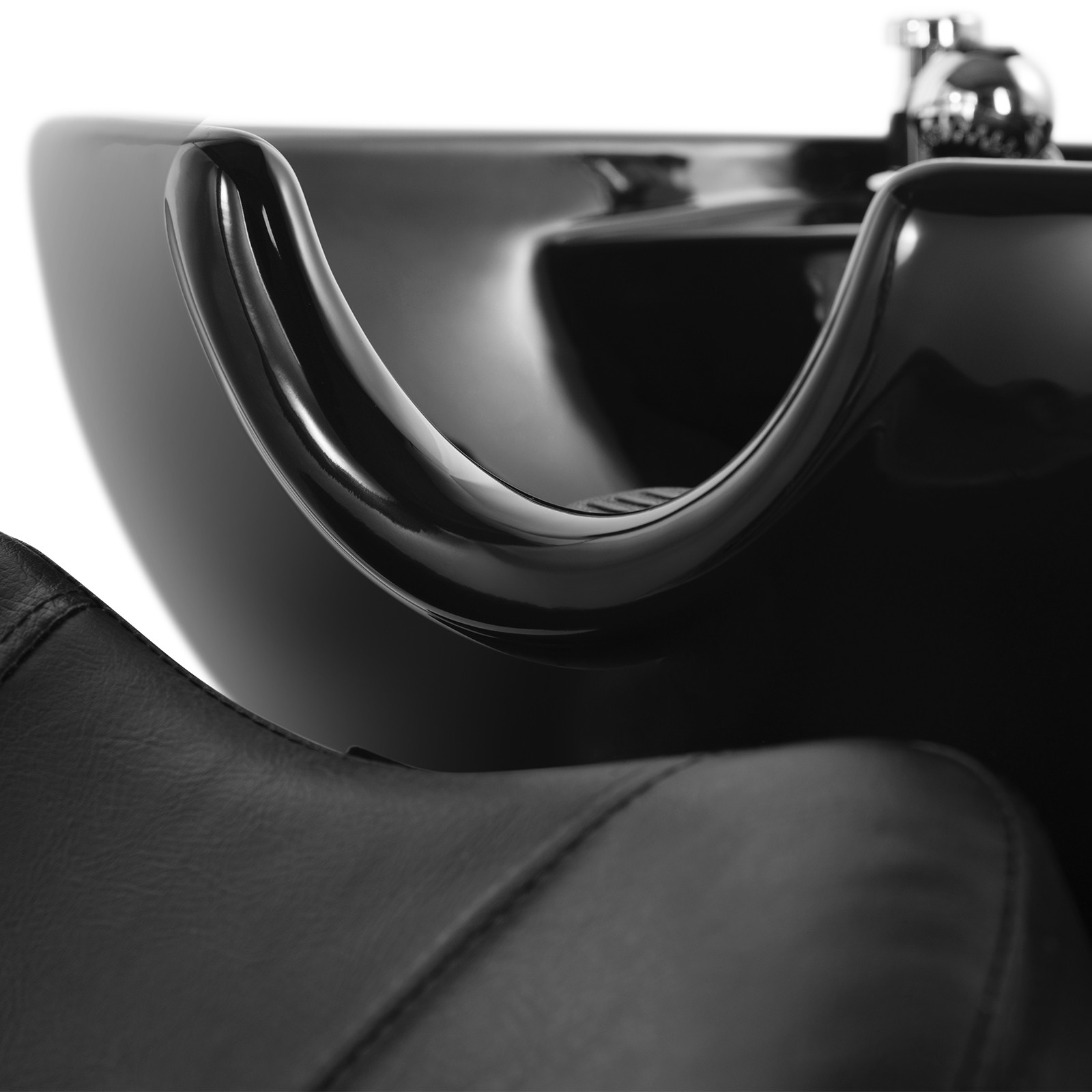 Barber Backwash Unit Shampoo Chair Ceramic Bowl Sink Beauty Salon Spa w/Footrest