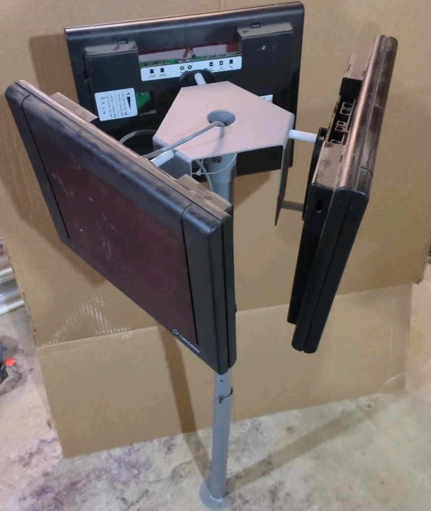 3 Turn-o-matic 2 digit display Bundle W/ 3 Direction Free Standing Base Untested