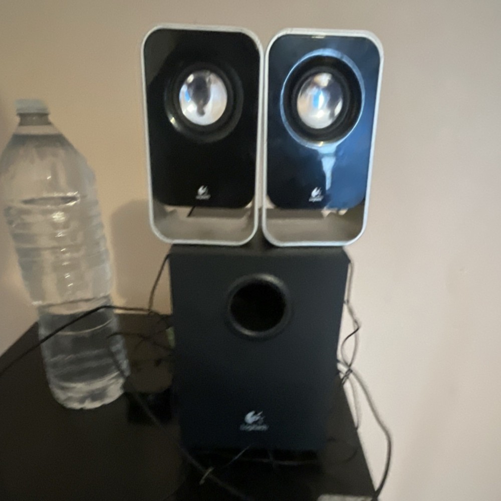 Logitech 2.1 Channel Wired Speaker System w/ Subwoofer, Black/Silver