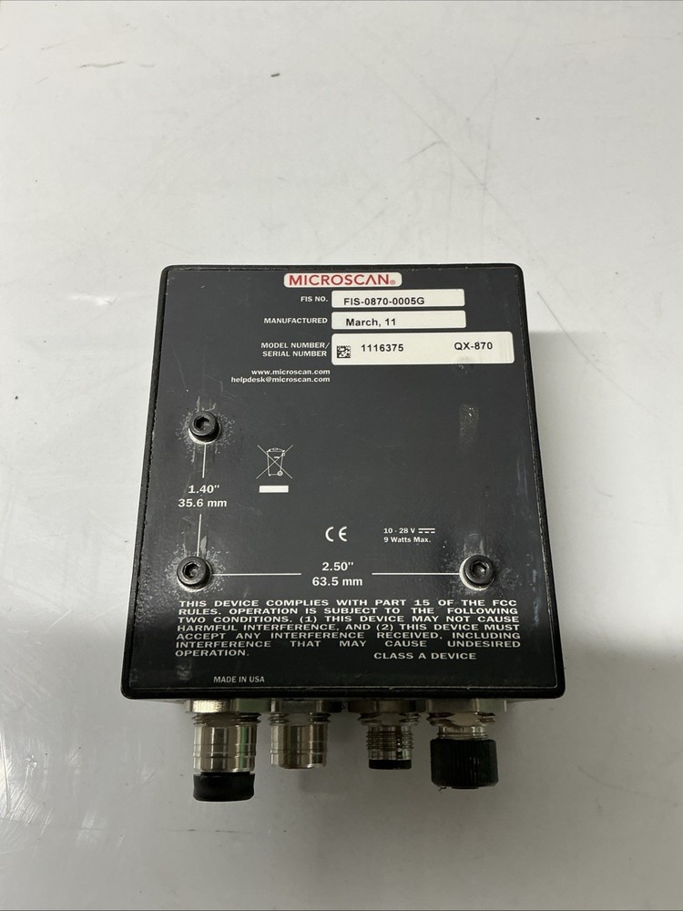 Microscan QX-870 Fixed-Mount Scanner X-205